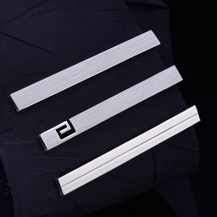 银色领带夹时尚 男士 金属领夹商务职业保安领带夹子 简约韩版 正装