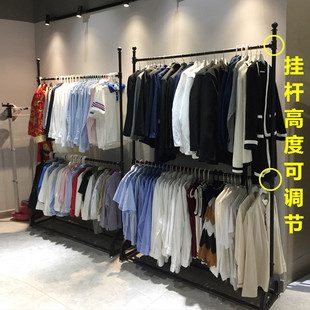 童装 服装 店货架可升降双层婚纱陈列架 挂衣架男女装 店展示架落地式