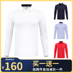 短袖 衣服秋冬季 t恤服装 polo衫 长袖 t恤运动上衣男士 高尔夫男装