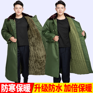 劳保保安棉服 长款 防寒加厚东北棉袄冷库防寒中长款 军棉大衣男冬季