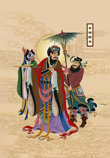 24诸天娑竭龙王画像图 挂画 相片纸塑封