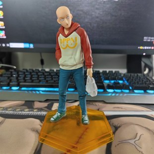 动漫一拳超人周边琦玉老师买菜便服手办桌面模型摆件公仔礼物景品