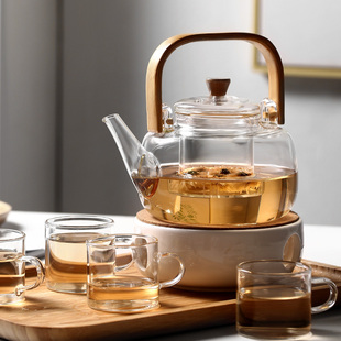 红茶煮茶器 Bincoo玻璃泡茶壶家用烧水壶花茶电陶炉专用茶具套装