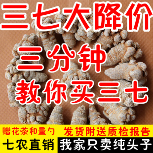 500g可代磨粉 云南文山春三七特级20头30头40头不是野生田七粉正品💰