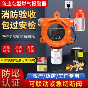 置 燃气报警器商用餐饮饭店煤气泄漏液化气防爆工业可燃气体报警装