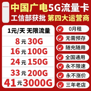 移动联通电信广电5g纯流量上网卡随身wifi插卡路由器天际通无线限不限速网络笔记本电脑车载导航上网流量卡托