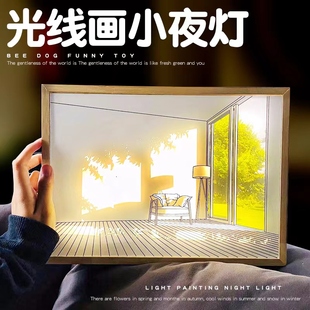 灯光画小夜灯生日礼物女生送男友女朋友男生给闺蜜创意摆件中秋节