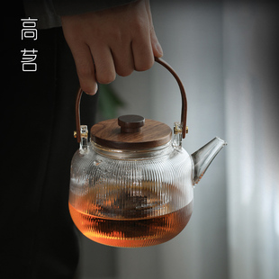 玻璃煮茶壶电陶炉泡茶专用蒸煮老白茶围炉煮茶器茶炉烧水壶耐高温