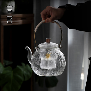 玻璃煮茶壶家用全自动耐高温煮茶器泡茶提梁烧水壶电陶炉专用 日式