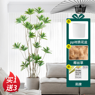 饰摆件 北欧ins风落地仿生绿植仿真植物盆栽百合竹室内客厅假树装