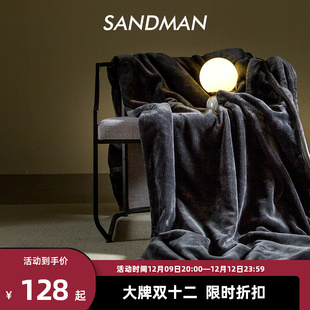 加厚轻奢珊瑚绒毯盖毯沙发午睡毯子 SANDMAN高定黑钻沙滩毛毯冬季