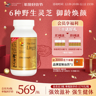 72粒 正品💰 特级赤灵芝紫灵芝粉干货胶囊 维特健灵五色灵芝灵芝野生