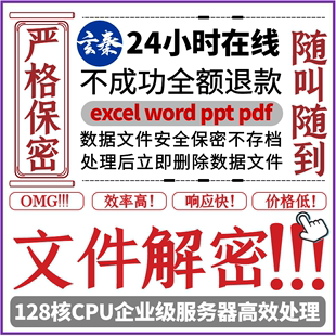 vba移除excel表格ppt找回删除压缩包 解密word文档转换pdf文件密码