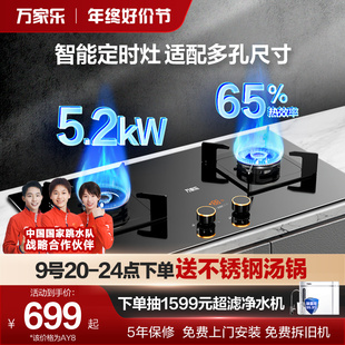 天然气液化气炉灶 AY8燃气灶煤气灶家用定时嵌入式 台式 万家乐AC5