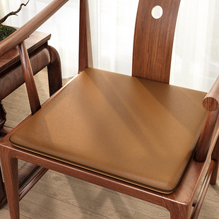 沙发椅子坐垫皮革防水屁垫红木圈椅 太师椅椅垫实木餐椅茶椅垫中式