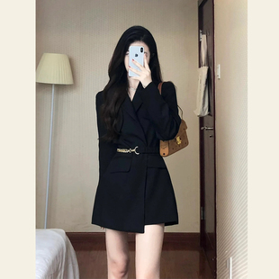 新款 高级感黑色小个子西装 宽松休闲西服 韩版 外套女2023早春秋装