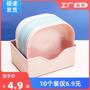 家用桌面垃圾碟子塑料骨碟骨盘吐骨碟水果盘带底座 吐骨头盘碟日式