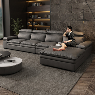 法莎蒂科技布沙发现代简约轻奢客厅北欧羽绒免洗超软布艺沙发