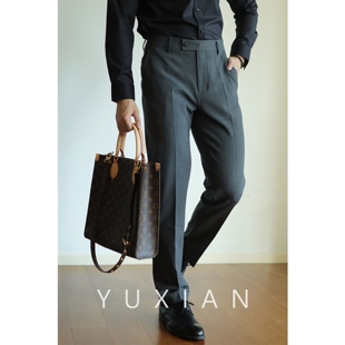 显瘦 男士 弹力直筒通勤长裤 YUXIAN余闲抗皱免烫西裤 款 商务垂感四季