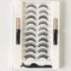 Magnetic Eyelashes 3D自然假睫毛10对 5磁铁混装 磁性眼线液套装