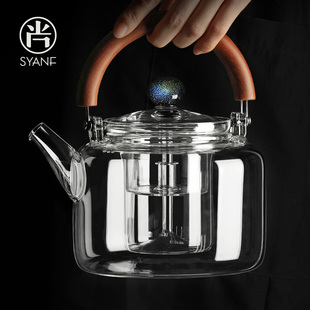 玻璃煮茶壶加厚耐高温大容量煮茶器电陶炉家用提梁壶烧水泡茶专用