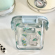 可爱方形圆形密封罐储物收纳玻璃罐子微波炉玻璃饭盒防霉防潮 日式