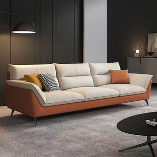 优质科技布北欧简约客厅直排三人布艺乳胶网红沙发家具 小户型新款
