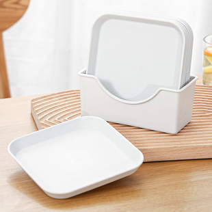 日式 吐骨碟套装 家用餐桌骨头垃圾虾壳食品级塑料食物骨盘带沥水盒