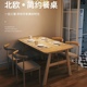 出租屋房用餐桌家用小户型简易桌子方形现代简约组合饭经济型快餐