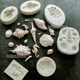 贝壳珍珠海马海洋主题 干佩斯造型模具 海螺 翻糖蛋糕硅胶模具
