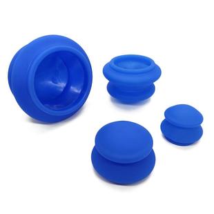 家用便携拔火罐透明蓝色拔罐四件套生活日用橡胶制品硅胶吸湿拔罐