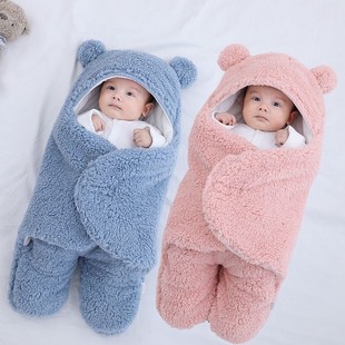 婴儿衣服冬天抱被纯棉加厚防惊吓襁褓冬款 宝宝外出包被刚出生冬装