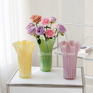 饰品 现代简约创意白菜花瓶水养玫瑰百合郁金香插花客厅桌面摆件装